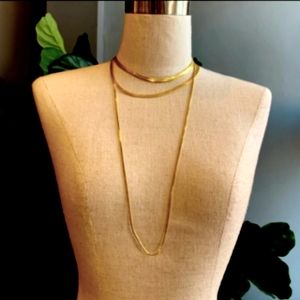 For Love & Lemons gold plated triple chain choker